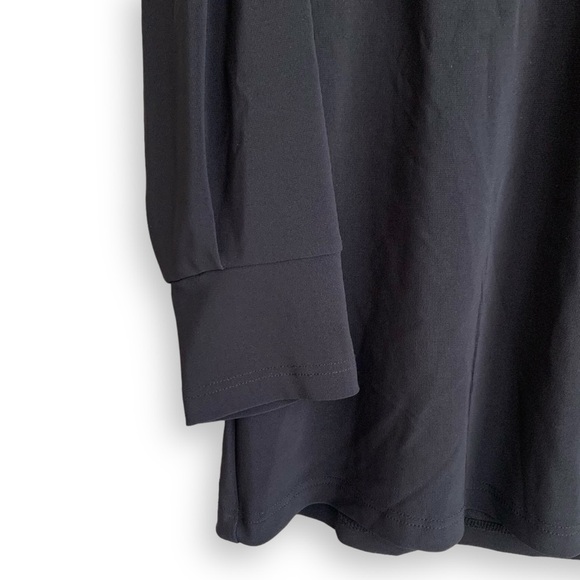 Boston Proper Puff Sleeve Top S Black Blouse Shirt Travel Minimalist - Picture 5 of 12